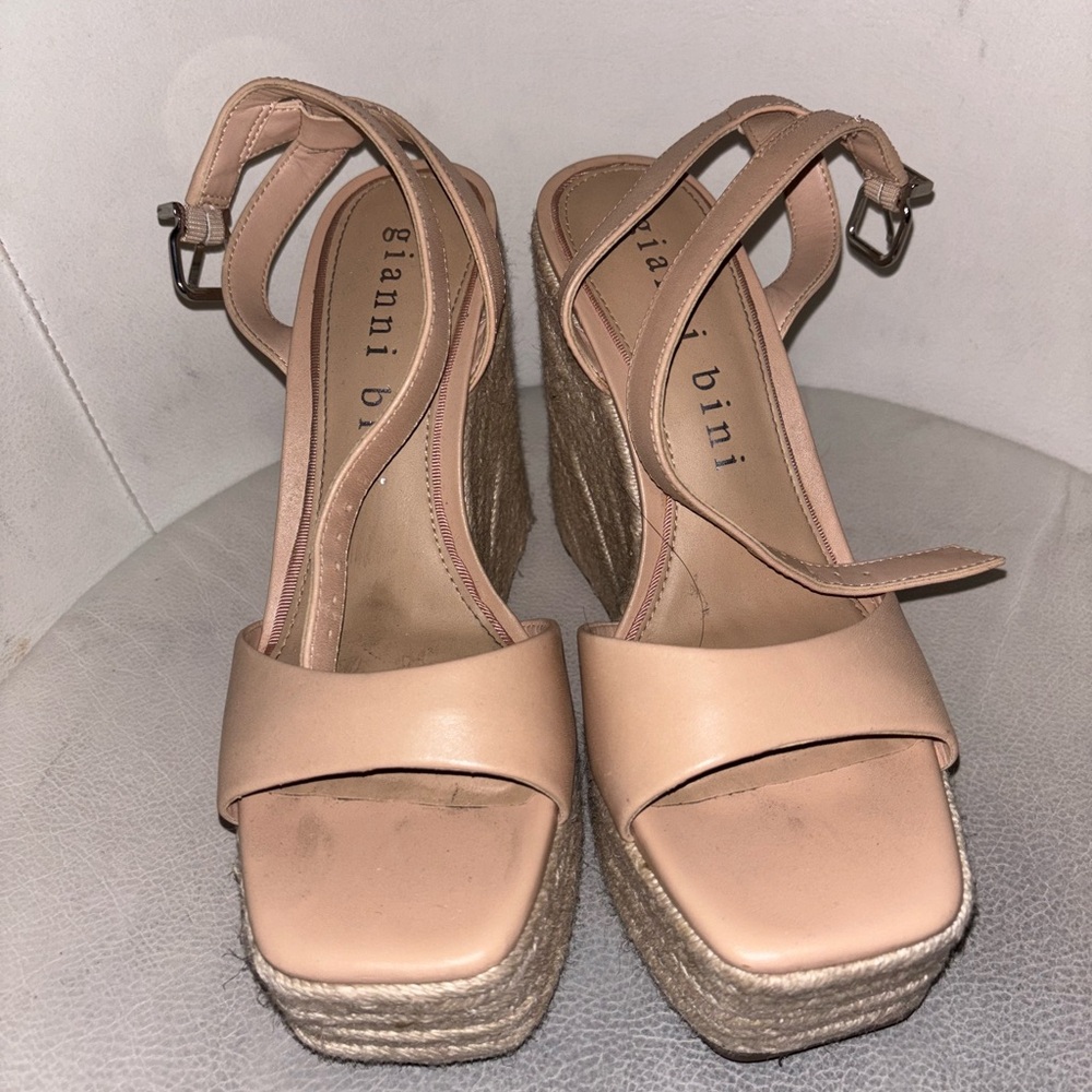 Gianni Bini Women's Pink Wedge Sandals